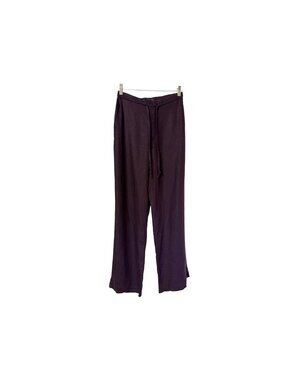Banana Republic Purple Straight-Leg Pull-On Linen Pants w/ Tie Waist - Size 6